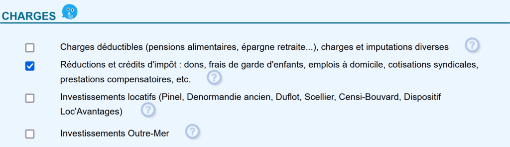 Crédits d'impôt du Service à la Personne